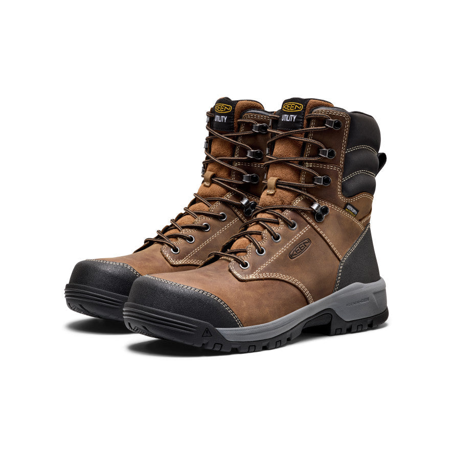 Mens Evanston 8 Waterproof Work Boot Carbon Toe BisonBlack