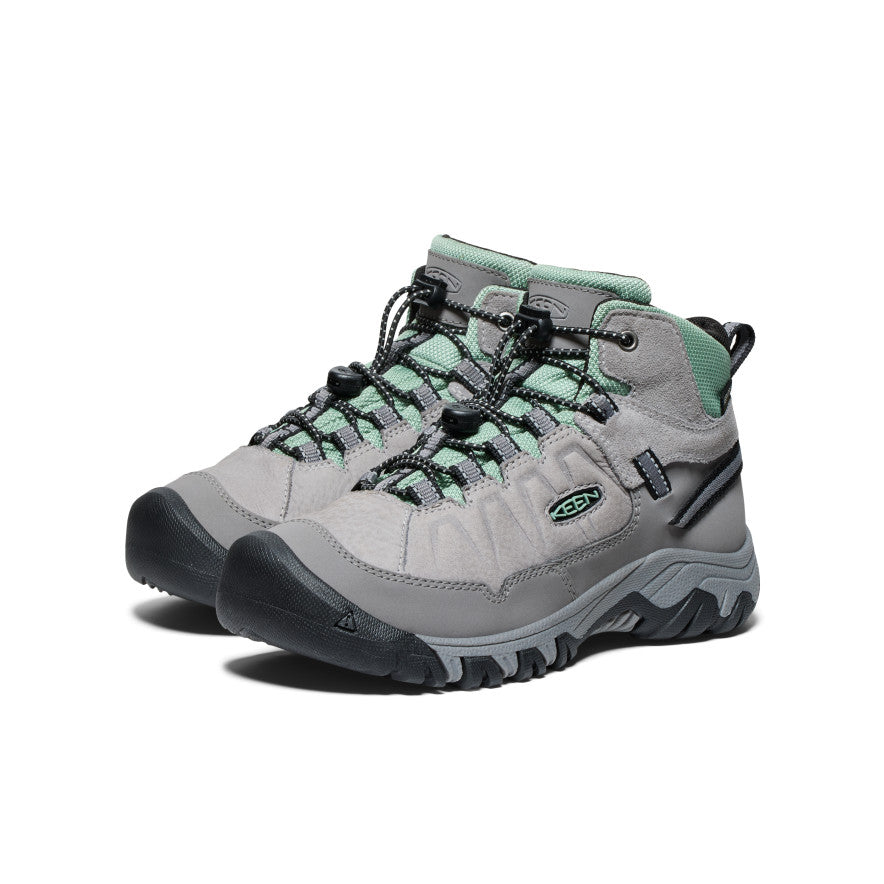 Big Kids Targhee IV Waterproof Hiking Boot AlloyGranite Green