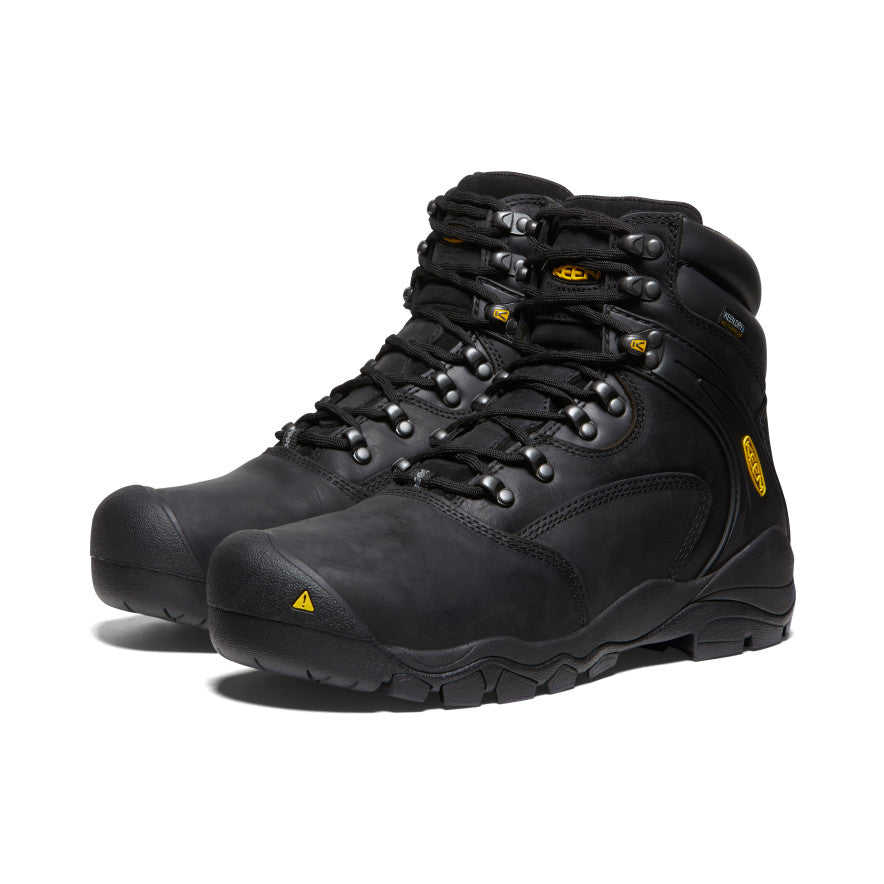 Mens Louisville 6 Waterproof Boot Steel Toe Black