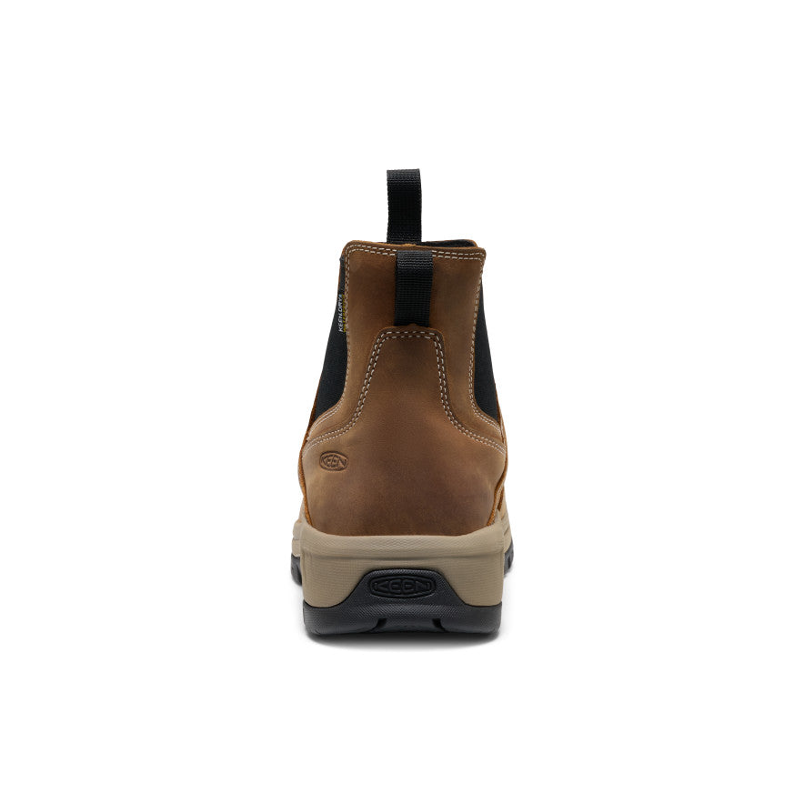 Mens Evanston Chelsea Waterproof Work Boot Carbon Toe BisonBlack