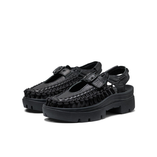 All Gender UNEEK PLT Mary Jane Sneaker Black Smooth Lea