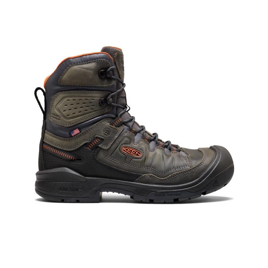 Mens Targhee IV 8 Waterproof Work Boot Carbon Toe MagnetBlack