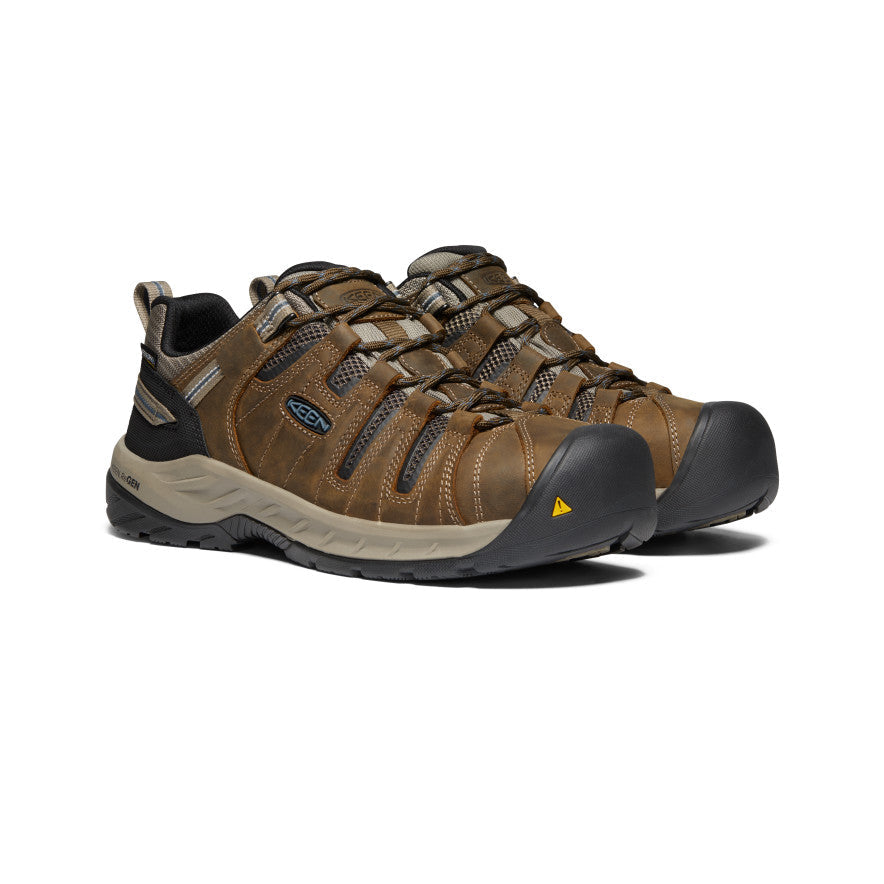 Mens Flint II Waterproof Steel Toe Cascade BrownOrion Blue