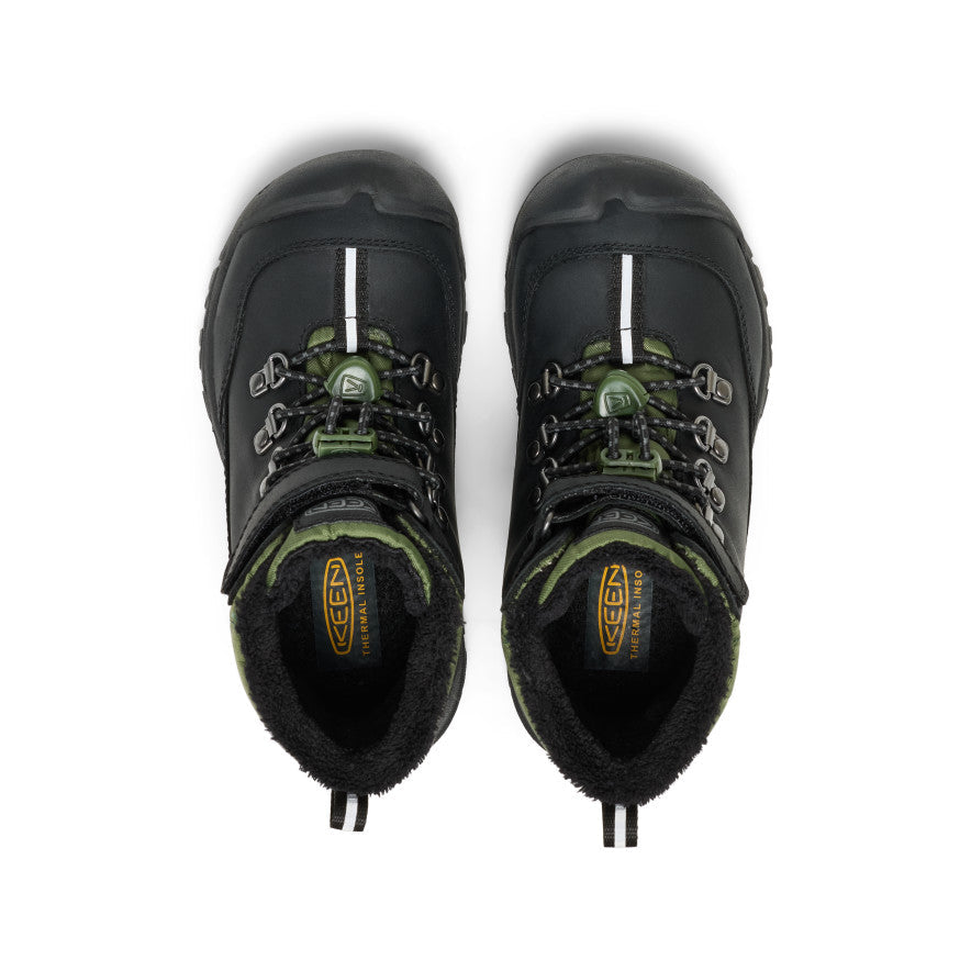 Little Kids Kanibou Waterproof Winter Boot BlackBronze Green