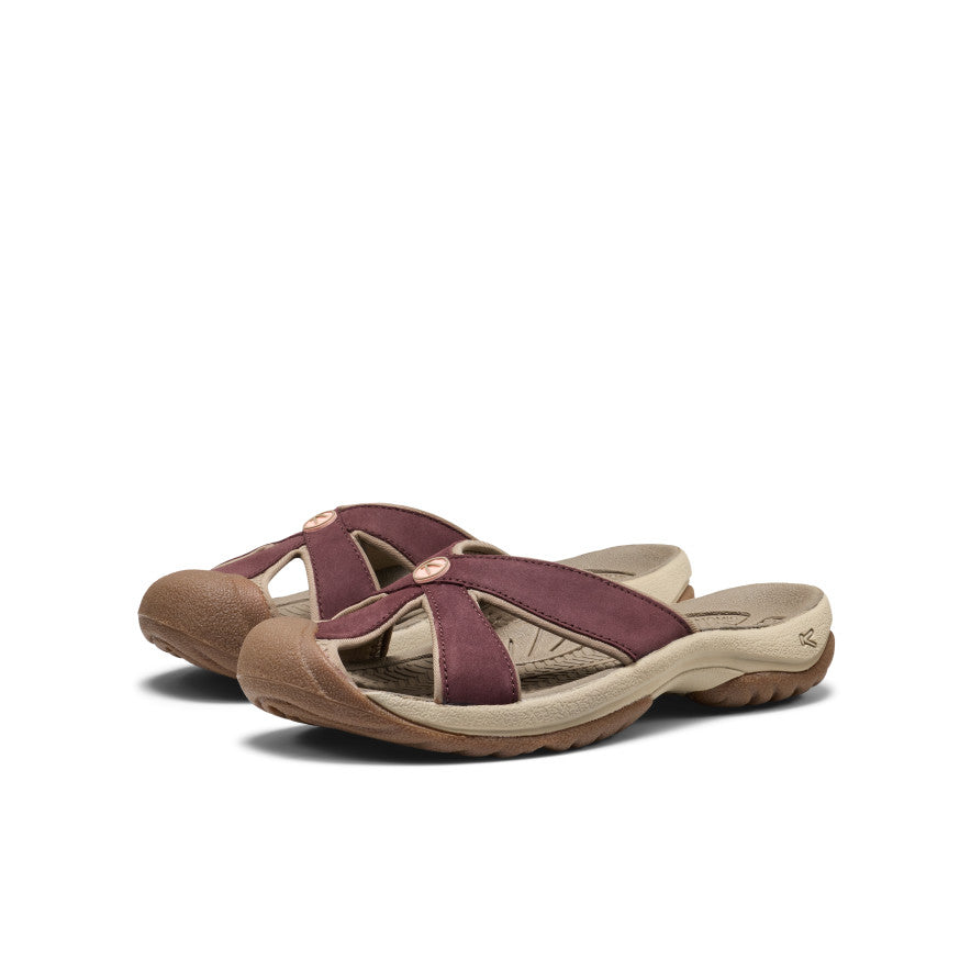 Womens Bali Leather Slide Sandal Mesa Glow