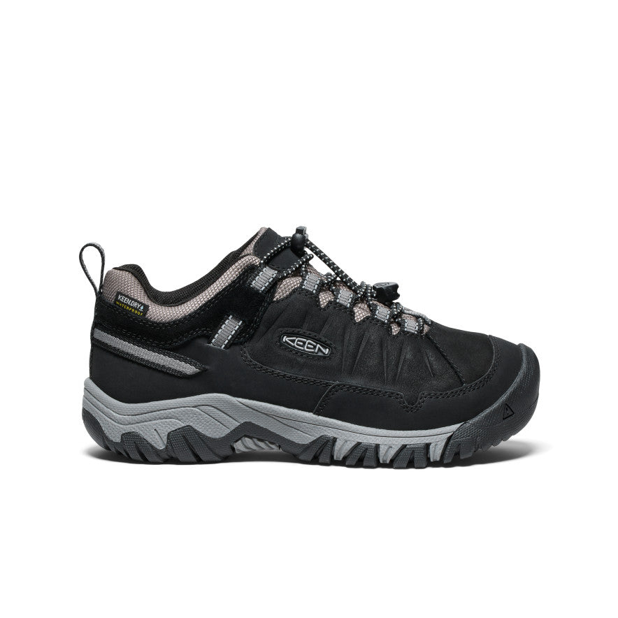 Big Kids Targhee IV Waterproof Hiking Shoe BlackSteel Grey