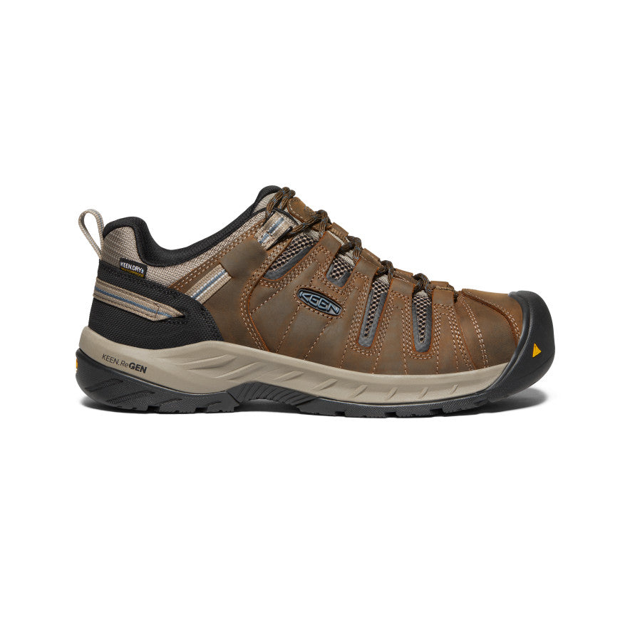 Mens Flint II Waterproof Steel Toe Cascade BrownOrion Blue
