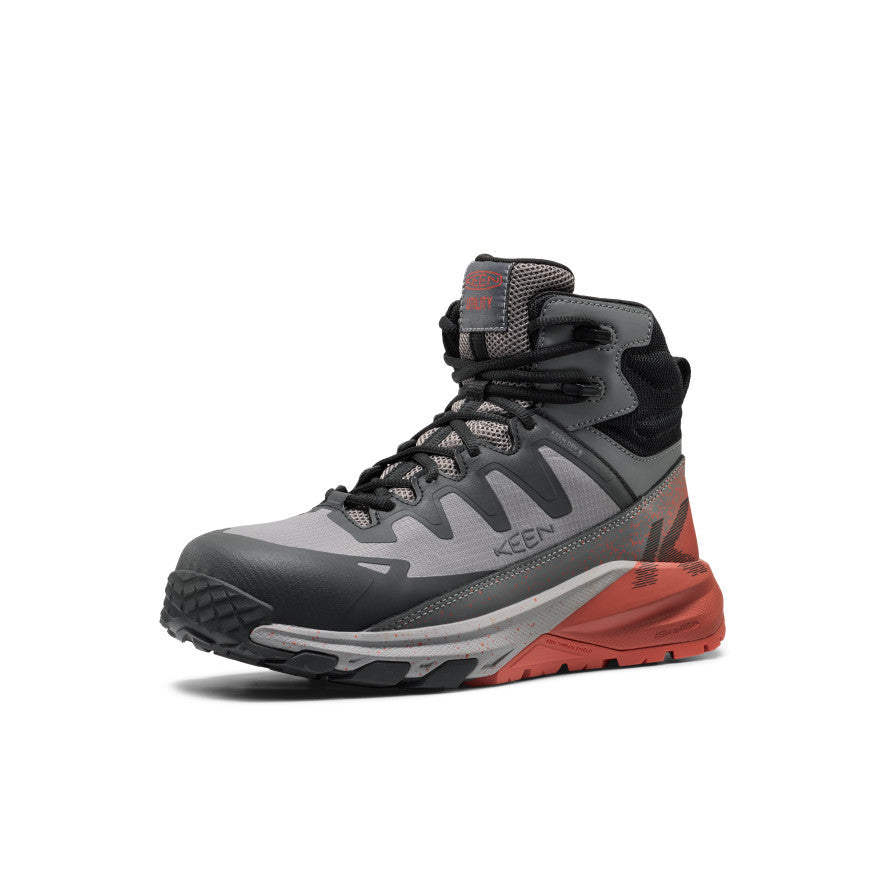 Mens Targhee Blur Waterproof Work Boot Carbon Toe Steel GreyBlack