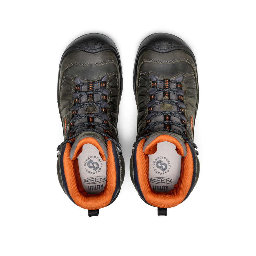 Mens Targhee IV 8 Waterproof Work Boot Carbon Toe MagnetBlack