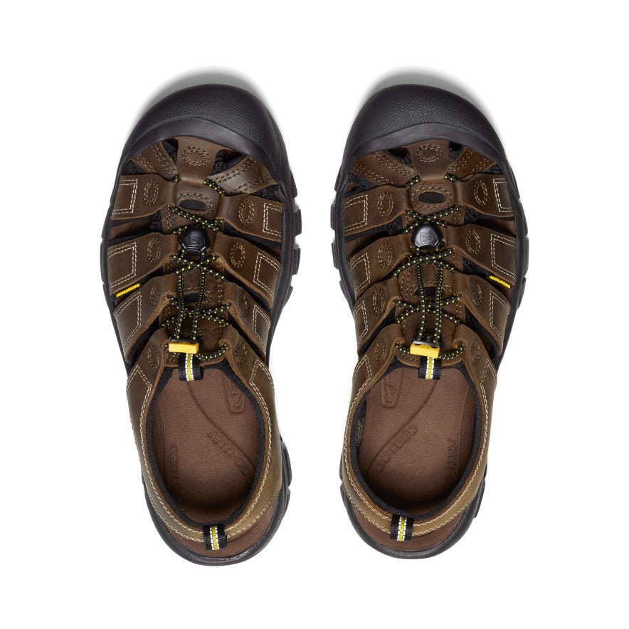 Mens Newport Leather Sandal Wide Bison
