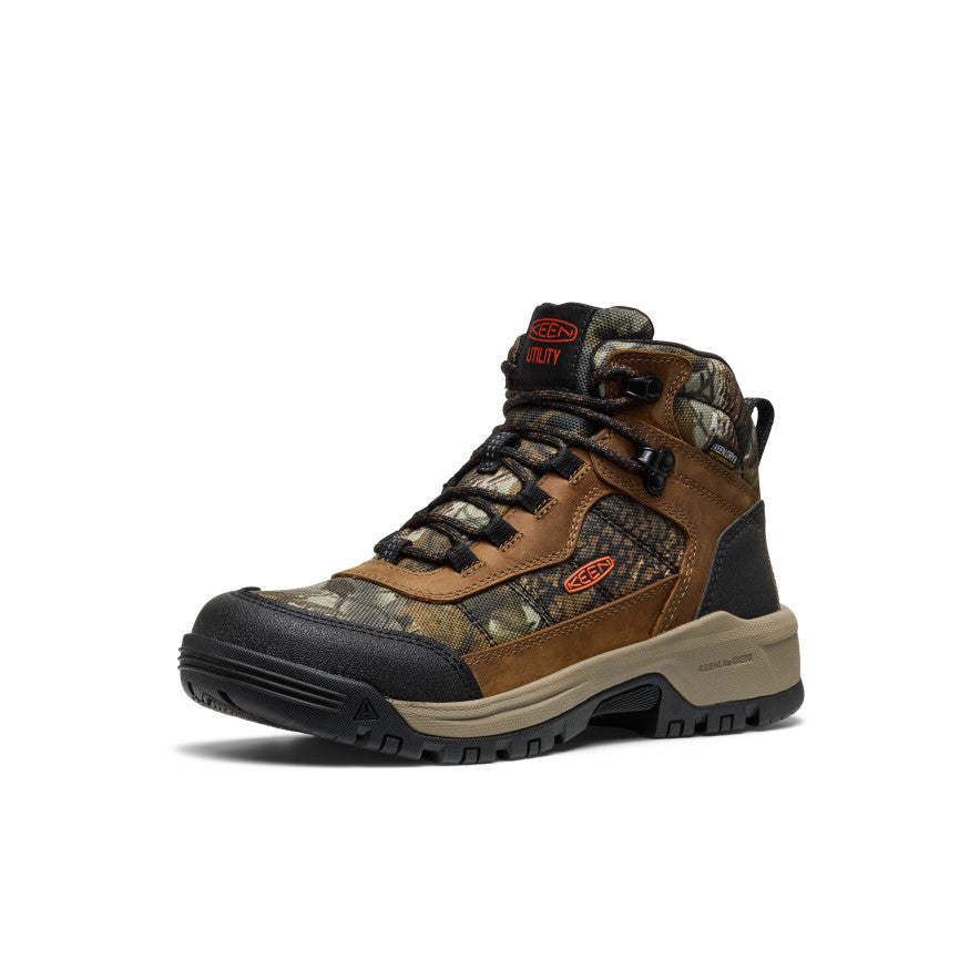 Womens Skokie Waterproof Work Boot Soft Toe CamoBlack