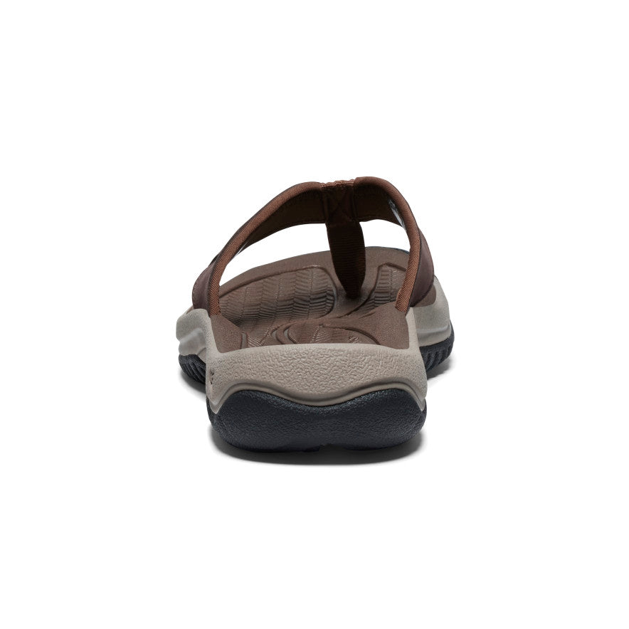 Mens Kona Leather Flip-Flop JavaDark Earth