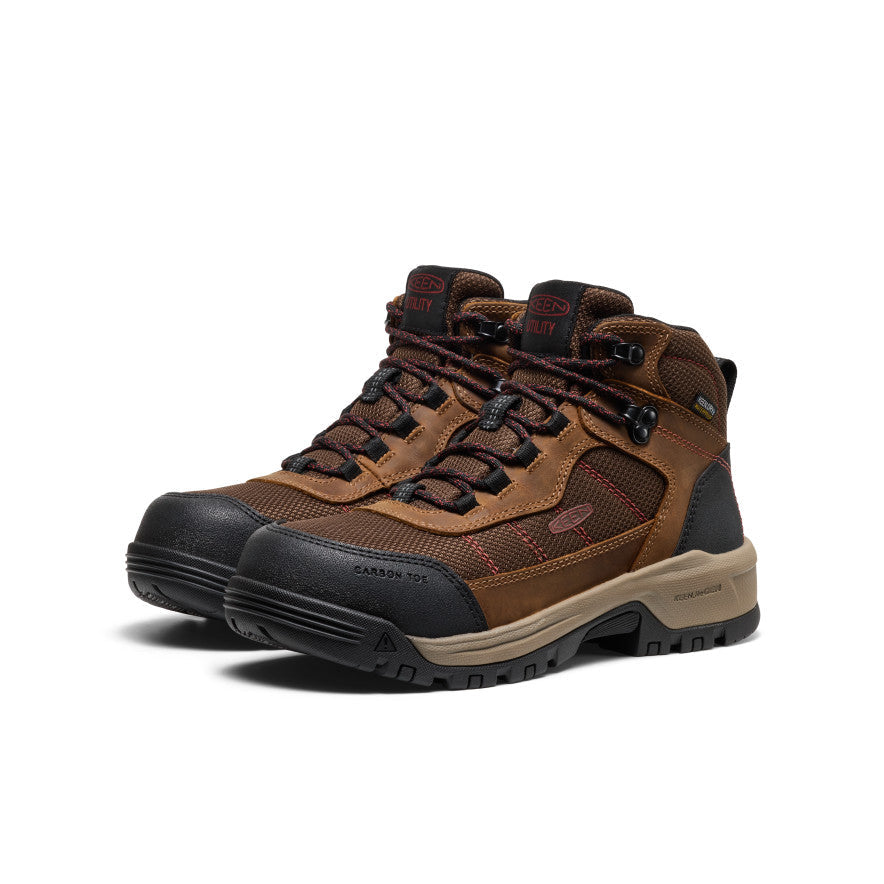 Womens Skokie Waterproof Work Boot Carbon Toe BisonBlack