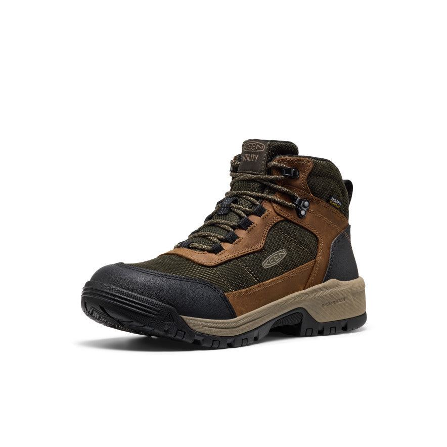 Mens Skokie Waterproof Work Boot Soft Toe Forest NightBlack