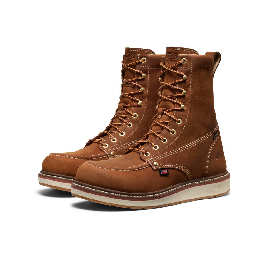 Mens Liberty 8 Waterproof Boot Soft Toe Leather BrownBirch