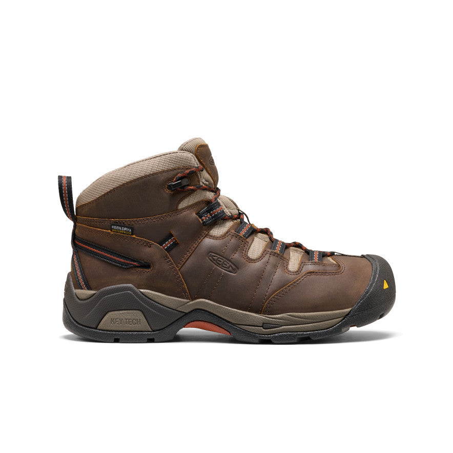 Mens Detroit XT Waterproof Boot Soft Toe Black OliveLeather Brown